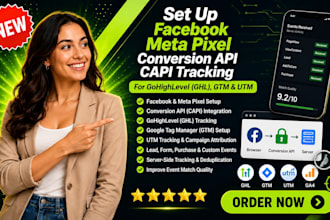 set up facebook meta pixel conversion API capi tracking for gohighlevel ghl gtm