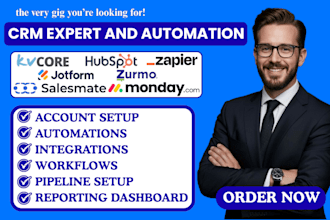 automate hubspot monday crm salesmate zurmo jotform kvcore zapier integration