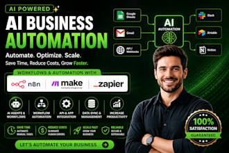 automate your business workflows using ai, n8n, zapier and make com
