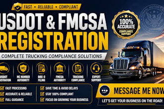 handle usdot registration, fmcsa clearinghouse and trucking compliance