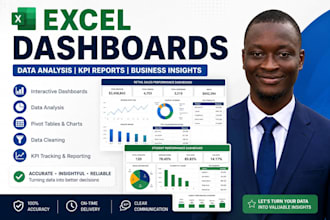 create interactive excel dashboards and KPI reports