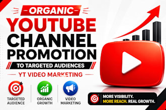 do organic youtube channel promotion to targeted audiences, yt video marketing