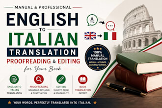 manually translate english to italian proofread and edit your italian book