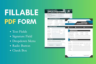 create a fillable PDF form or convert to fillable PDF form