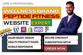 design health wellness supplement website nutraceutical peptide fitness website
