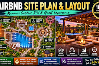 design airbnb outdoor layout landscape site utilization plan