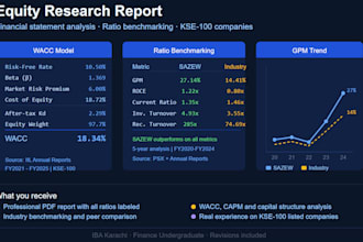 analyze financial statements and write an equity research report
