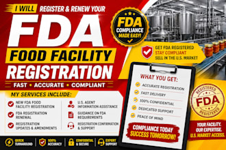 register your food facility with fda and renew fda registration