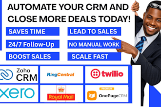 zoho crm ringcentral aircall twilio sms calling xero bird royal mail onepagecrm
