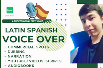 creat a high quality voice over for your project