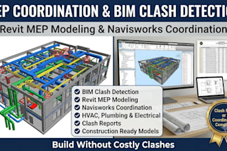 mep coordination, bim clash detection, revit mep model, mep shop drawing