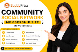 build a buddypress community website social network membership site in wordpress