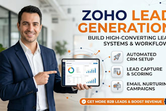 setup zoho CRM lead generation zoho forms andemail marketing