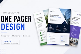 design modern one pager, business flyer, business one pager, sales flyer, flyer