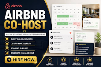 be your airbnb co host for guest communication, pricing, listing management