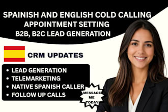 do professional cold calling and appointment setting in spanish and english
