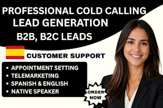 do professional cold calling and appointment setting in spanish and english