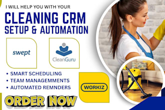 setup swept cleanguru and workiz for commercial janitorial scheduling operations