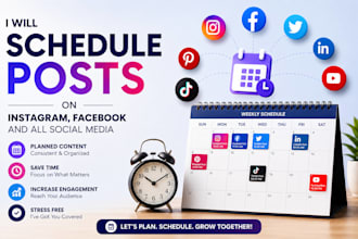 schedule posts on instagram, facebook and all social media