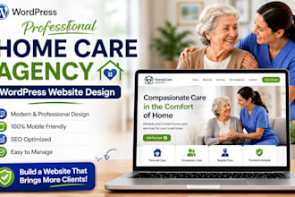 design a professional home care agency wordpress website