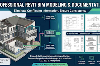 architectural bim model, revit drafting, construction document, bim design