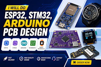 do esp32, stm32, arduino pcb design, schematic, smart wearables pcb design