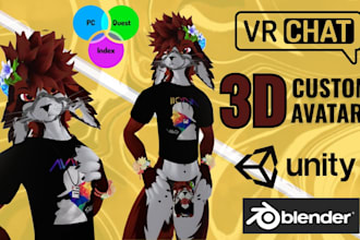 do vrchat avatar furry avatar 3d model vrc avatar nsfw fursona vtuber