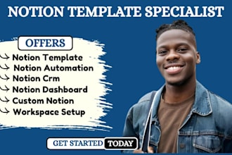 be your notion expert customized notion template crm notion automation dashboard