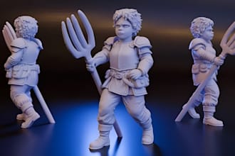 sculpt custom 3d characters and miniatures for 3d printing