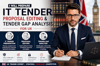 prepare IT tender proposal edit bid documents perform tender gap analysis for UK