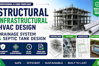 provide structural infrastructural hvac design drainage system septic tank