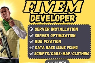 be your dedicated fivem developer for your roleplay server