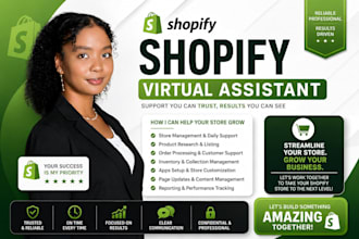 shopify virtual assistant, shopify store manager shopify expert for dropshipping