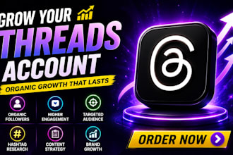 grow your threads account with organic followers and engagement