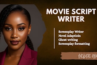 write and format screenplay movie script comic book novel adaptation ghostwriter