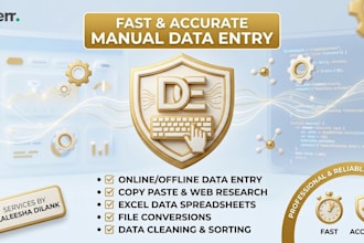 do fast and accurate manual data entry services