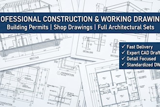 construction drawings, working, building permit drawings
