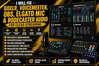 fix goxlr, voicemeeter, obs, elgato mic and rodecaster audio for clear streaming