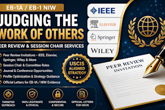 secure eb1a peer review, judging session chair roles for eb1 niw ieee elsevier