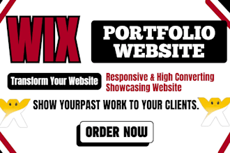 design modern wix portfolio website, business website, wix redesign and wix SEO