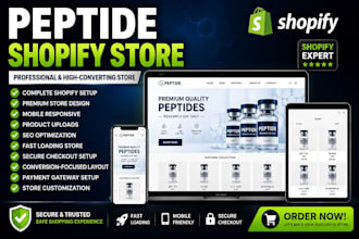 build a professional peptide shopify store for your brand