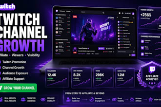 do twitch promotion, twitch growth and twitch affiliate marketing