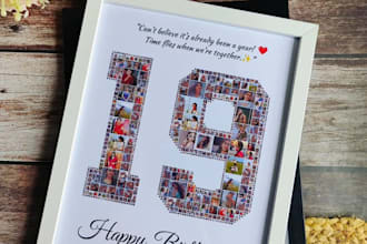 design personalized photo  frames for birthday and weddings