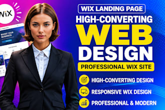 wix landing page design, high converting web design, responsive wix