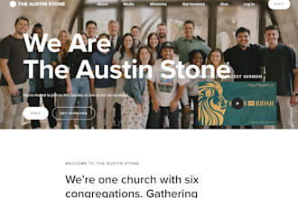 do church website, church, charity website, nonprofit, ministry
