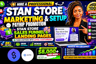 do payhip promotion, setup and promote stan store marketing, payhip, beacons ai