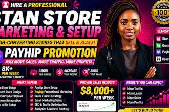 do payhip promotion, setup and promote stan store marketing, payhip, beacons ai