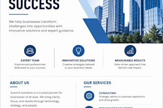 create a corporate flyer