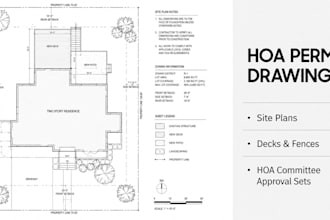 draft hoa permit drawings and city permit blueprints