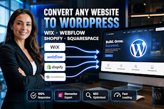 clone convert wix weebly webflow shopify squarespace to wordpress website websit